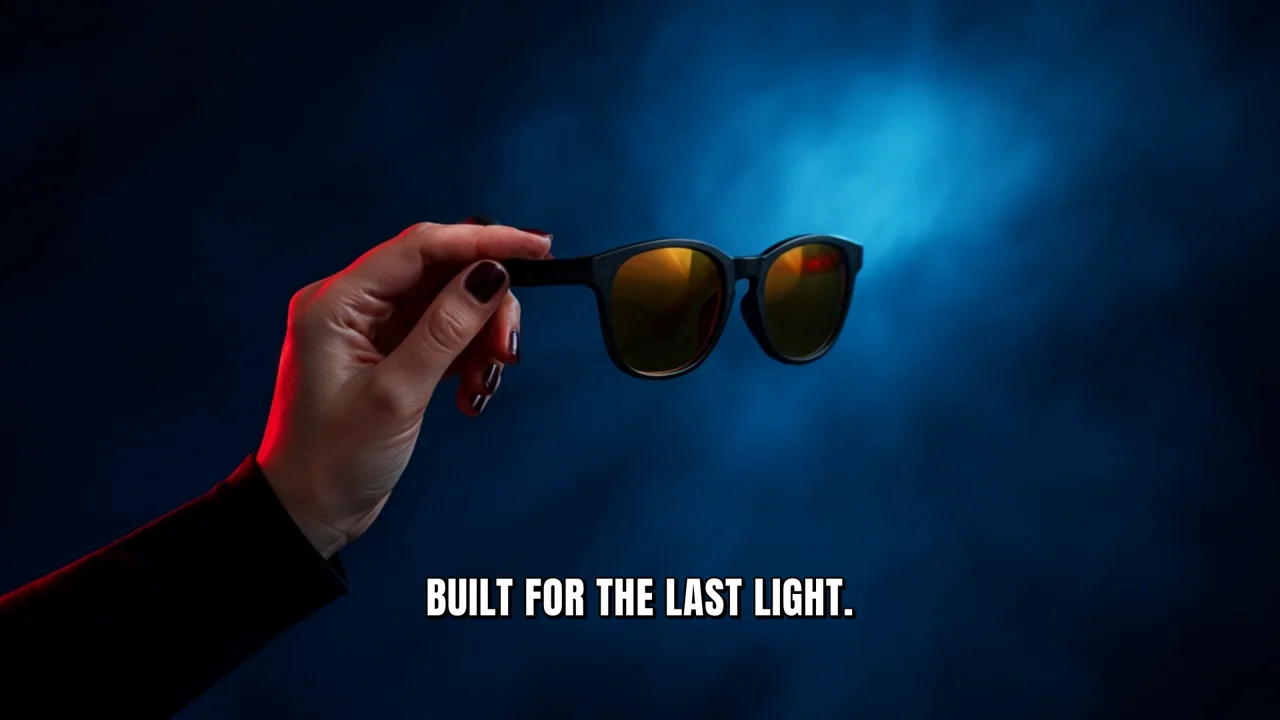 The master frame with the typed line Built for the last light.